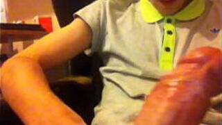 jerking my big fat hard cock - porn video