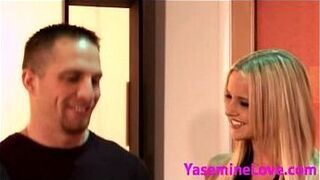 Hot teen blonde rides a cock - porn video