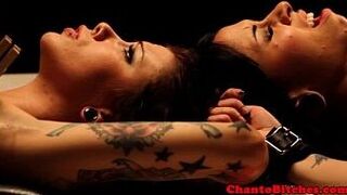 Lezdom dom whipping bitches asses - porn video