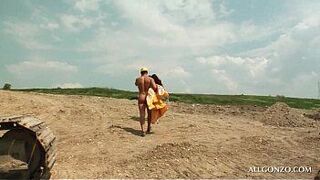 Kinky brunette sex addict ass fucked in threesome - porn video