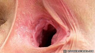 Naughty nurse Sabina pussy gaping at clinic - porn video