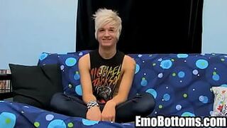 He is a sexy blonde haired punk who is masturbating - porn video
