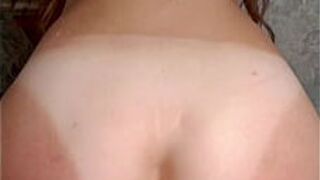 Hot brunette rides cock and gets anal creampie in her tight ass - porn video