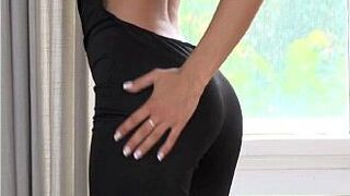 StrapOn Hot European brunette pegging her boyfriend - porn video