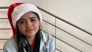 Petite Latina thought she was going to a Christmas photo shoot and ended up making a Christmas porn movie - porn video